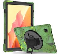 JCTek Étui pour tablette Samsung Galaxy TAB A7 T505/T500/T507 10,4" 2020 avec film protecteur d'écran, Hybrid Armor robuste, dragonne et bandoulière (Camouflage)