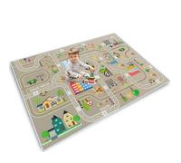 JCTQBHQF Tapis Voiture Enfants,Tapis Circuit Voiture pour Enfant,Tapis Enfant Chambre pour Chambre Fille et Garçon,Tapis de Jeu Enfant,Antidérapant,Lavable,Gris(B,80x120cm)