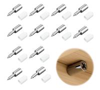 JCUGSBS 12 Pièces Taquet Etagere, 7,5mm Support d'Étagère Étagère Broches Cheville, Goupille de Support d'étagère Auto - Taraudeuse avec Couvercle Antidérapant pour Armoire, Meubles