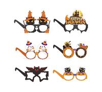 JCUGSBS 6 PièCes Papier Halloween Fête Lunettes, Halloween Drôle Lunettes Cadre, Drôles Carnaval Fête Lunettes, Convient Aux Enfants Adultes Carnaval Halloween (Papier)