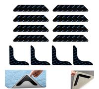 JCUGSBS Anti Derapant Tapis,12 Rug Grippers,Antiderapant Autocollants de Tapis,Anti Glisse Tapis Réutilisable,Triangulaires Tapis Antidérapant pour planchers de Bois Franc,carpettes et Tapis-Épaissie