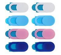 JCUGSBS Cache Webcam, (2 Blanc + 2 Rose + 2 Bleu + 2 Bleu Clair) Webcam Cover Slide Cache de caméra Web Ultra Fin pour Laptop, Smartphones, Tablettes