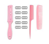 JCUGSBS Peigne Effileur, Kit de 3 Peignes Amincissants pour Cheveux, Peigne de Précision pour, Lame en Acier Inoxydable pour Coupe et Coiffage des Cheveux Peigne Rasoir DIY