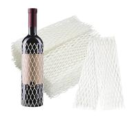 JCUGSBS Protège Bouteilles pour Vin Pochettes de Protection en Maille, 30 Pièces Pochettes de Protection Réutilisables en Maille de 22cm pour Le Transport de Bagages et Expédition Sûre, Blanc