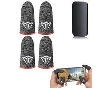 JCUGSBS PUBG Mobile Phone Game Sleeve Finger, [4 Pack] Anti-Transpiration Respirant Finger Manches Écran Tactile Tir et Visée Sensibles - Finger Manches pour Couteaux Out/PUBG
