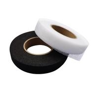 JCUGSBS Thermocollant Couture 64 mètre Rubans Thermocollants largeur 15 mm, ourlet thermocollant pantalon, thermocollant tissus (Noir Blanc)