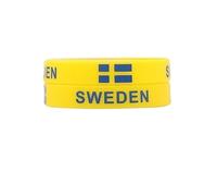 JCUIyon 1 pièce Silicone hommes femmes pays drapeau impression Bracelet sport amitié Bracelet italie brésil France bracelets Souvenir(34 Sweden_A 1)