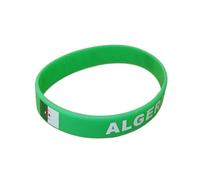 JCUIyon Bracelets de Sport en Silicone for Hommes et Femmes, 2 pièces, Drapeau National algérien, Bande en Caoutchouc, Mode commémorative Patriotique