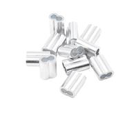 JCUIyon Lot de 20 Manchons de sertissage en Aluminium for câble métallique, Double Trou, diamètre 1 à 12 mm(10mm)