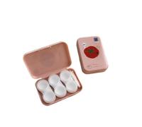 JCVBN Boîte à lentilles de contact simple et portable, boîte de soins pour compagnon, 3 ensembles, rose, Organiseur de sac