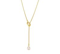 JCVBN Collier ras du cou en acier inoxydable avec cordon de serrage et perles d'imitation pour femme, Acier inoxydable