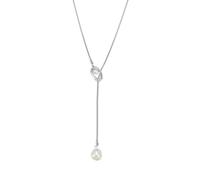 JCVBN Collier ras du cou en acier inoxydable avec cordon de serrage et perles d'imitation pour femme, Acier inoxydable