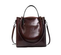 JCVBN Cuir Véritable Sac Cabas Femme 31cm | Cuir Véritable Vachette Zip Réglable Sangle Doublure Cuir 31x12x32cm Main Épaule Bandoulière Sept Couleurs