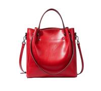 JCVBN Cuir Véritable Sac Cabas Femme 31cm | Cuir Véritable Vachette Zip Réglable Sangle Doublure Cuir 31x12x32cm Main Épaule Bandoulière Sept Couleurs