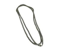 JCVBN Élégant Long Collier en Acier Inoxydable Perle Verre Femme Mode Pull Chaîne Glorieuse Boucle Dorée, Acier inoxydable