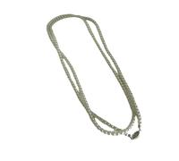 JCVBN Élégant Long Collier en Acier Inoxydable Perle Verre Femme Mode Pull Chaîne Glorieuse Boucle Dorée, Acier inoxydable