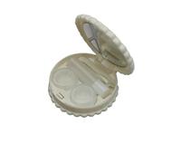 JCVBN Étui compact et adorable pour lentilles de contact, style dessin animé, rond, sésame, biscuit, portable, coloré, R10, Organiseur de sac