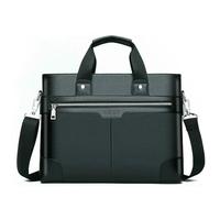 JCVBN Mallette en cuir synthétique pour homme A4 Documents Designer Executive Sac à main ordinateur portable 14 bandoulière Sac fourre-tout, Noir