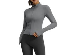 JCVBN Veste de yoga haute élastique à manches courtes avec col montant pour femme, B17., XL