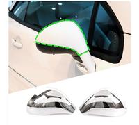 JCVT Voiture Coques De Rétroviseur pour Peugeot 207 308 2006-2014, Gauche Et Droite Boîtier Extérieurs Garniture Accessoires,A/Argent Brillant