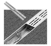 JCWGLY caniveau Exterieur Système De Drainage De Canal en Acier Inoxydable De Qualité Supérieure - Grille De Tranchée Linéaire pour Allée Et Patio De 39,4 Pouces De Long(2pcs,WxH 20x8cm/7.87x3.15in)
