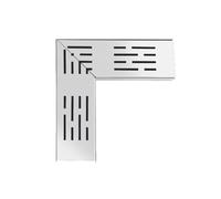 JCWGLY caniveau Exterieur Système De Drainage De Gouttière De Sol en Béton, Connecteurs À Angle Droit, Canal De Drainage en Acier Inoxydable pour Patio, Allée(Connector,5x5cm/2x2in)