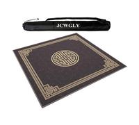JCWGLY Grand Tapis De Mah-Jong Carré pour Table, Nappe De Jeu D'échecs, Cartes De Poker, Silencieux Et Antidérapant, avec Sac De Transport Noir(Gray,80cm/31.5in)