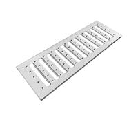 JCWGLY Grille de Drainage Grille De Drainage en Acier Inoxydable pour L'extérieur, Couvercle De Drainage Antidérapant Haute Efficacité pour Les Eaux De Pluie De Terrasse Et De Cour (58x25x2.5cm)