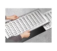 JCWGLY Grille de Drainage Grilles De Drainage Extérieures pour Eaux Pluviales, Couvercles De Drainage en Acier Inoxydable 304, Crépine D'égout pour Terrasse, Cour Et Cuisine(10pcs,22.9x11.82x0.98 in)