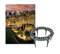 JCWGLY Lumières D'arbre Annulaires Étanches IP67 D'extérieur, Projecteur De Paysage À LED 48-72W Pour Éclairage De Palmier/jardin/cour, Lampe D'éclairage Surround À 360 °(Warm light,6 heads)