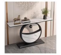 JCWGLY Table Console Table D'entrée Étroite De 11,8 Pouces, Console Moderne avec Plateau en Pierre pour La Décoration du Hall D'entrée Et du Couloir, 4 Tailles(Black 1,80cm/31.5in)