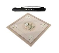 JCWGLY Tapis De Jeu Mah-Jong pour Table, Nappe Carrée Silencieuse avec Support Antidérapant Jeux Cartes Et Société(90x90cm/35.4x35.4in)