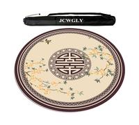 JCWGLY Tapis De Table Rond Chinois pour Mahjong, pour Jeux De Cartes Et De Société, Nappe Épaisse Et Silencieuse avec Envers Antidérapant, Facile À Nettoyer(120cm/47.24in)