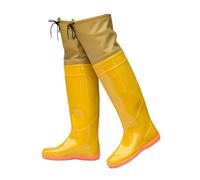 JCWGLY Waders Bottes Cuissardes pour Hommes Et Femmes pour La Pêche La Chasse Légères, Imperméables en PVC Bottes De Pluie D'extérieur, Hauteur Genou 60 Cm(44 EU)