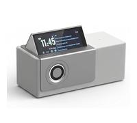 jcwwolk Haut-Parleur Bluetooth Portable, Horloge De Bureau Créative, avec Paroles Flottantes, Éclairage Ambiant 1800K, Diaphragme De Basse, pour La Maison, Les Voyages Et Le Décor De Bureau