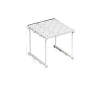 JCXIOC Étagères extensibles multicouches - Séparateur mural de placard - Séparateurs d'armoire en plastique sans perçage - Installation sans perçage - Blanc 6