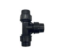 JCXIOC Jonction té pour tuyauterie Raccords de tuyauterie Raccord Rapide à Trois Voies Raccords de tuyauterie Connecteur de Tube en Plastique Irrigation à l'eau du Robinet pour Tuyau(Black,20mm)