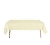JCXIOC Nappes de Table Nappe de Couleur Unie for décoration de Mariage, fête d'anniversaire, nappes Rose Violet for Tables rectangulaires(Light Yellow,1pcs)