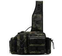 JCXIOC Sac de Transport pour Canne à Pêche Matériel de pêche, Sac à bandoulière, Rangement, Porte-Canne Portable, Sport Plein air, la Mouche(B-Army Green)