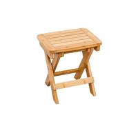 JCXIOC Tabouret pliable portable en bois - Chaise de camping et de pêche - Chaise pliante avec dossier en bambou - Chaise de plage - Chaise d'extérieur - Chaise de jardin - F2 33 x 26 x 35 cm