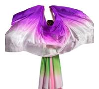 JCXIOC Voile de Danse Orientale Voile de Danse du Ventre for Filles et Femmes, léger, Fait à la Main, Solide, châles de Danse du Ventre, Blanc(Color 19,250cmx114cm)