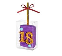 JCXPACK Lot de 35 boîtes à friandises transparentes avec trou - 8,9 x 6,3 x 3,5 cm