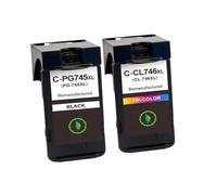 JCxYGAP Cartouche d'encre Compatible avec Les modèles d'imprimante MG3070 MG2570 Compatible avec numéro de pièce PG-745 CL-746 Ical745 CL746(1set 2colors)