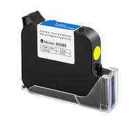 JCxYGAP Cartouche Prime TIJ Cartouche d'imprimante à Jet d'encre 25,4 mm à séchage Rapide Encre à solvant d'eau Noir Rouge Jaune Bleu Vert Compatible avec OfficeJet Pro 8025(1PC-Yellow-25.4mm)