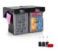 JCxYGAP Kit de Recharge de Cartouche d'encre Compatible avec 664XL 664-1115 2135 3635 2138 3636 3638 4535 4536 4538 4675(1SET with Ink)