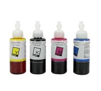 JCxYGAP Recharge de Bouteille d'encre colorée 4x70ml, Compatible avec Les modèles d'imprimante L100 L120 L130 L210 L220 L310 L350 L362 L565 L655 T6641 T6642 T6643 T6644(1BK1C1M1Y)