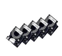 JCxYGAP Ribbon d'imprimante d'étiquette Compatible pour D1 Fonctionne avec 45013 45010 45018 40913 LM160 LM280 Colorpop 6 mm 9mm 12 mm 5 pièces 10 pièces 43613(5PK Black on White)