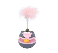 Jcy783 Ensemble de jouets interactifs pour chat avec baguette et gobelet Gris 18 x 9,5 cm