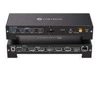 JCYMELE Station d'accueil USB C avec commutateur KVM 3 monteurs et 2 ordinateurs