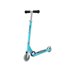 JD Bug Junior Street Trottinette pliable pour enfants à partir de 5 ans, hauteur du guidon réglable (bleu sarcelle mat)